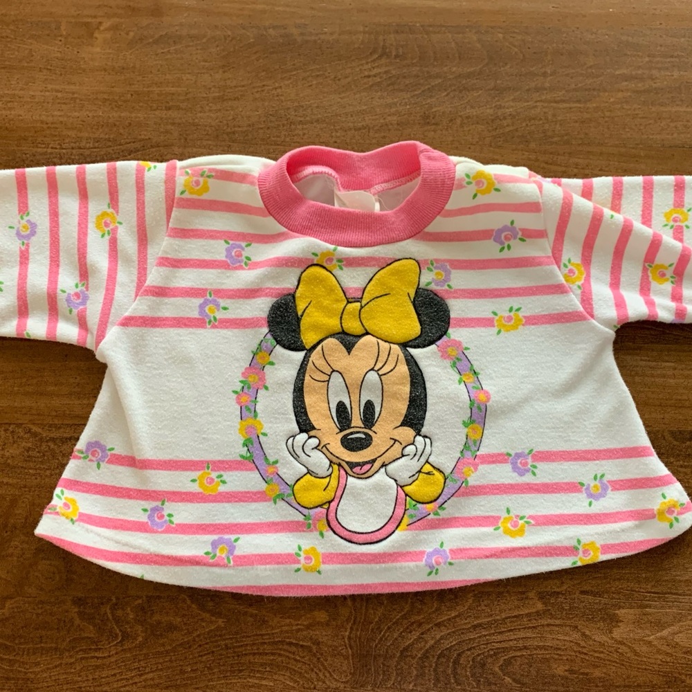 Vintage Baby Girl Minnie Mouse Top 🎀 Disney